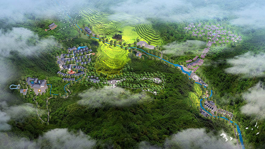 張家界懸崖花開養生谷總體規劃設計