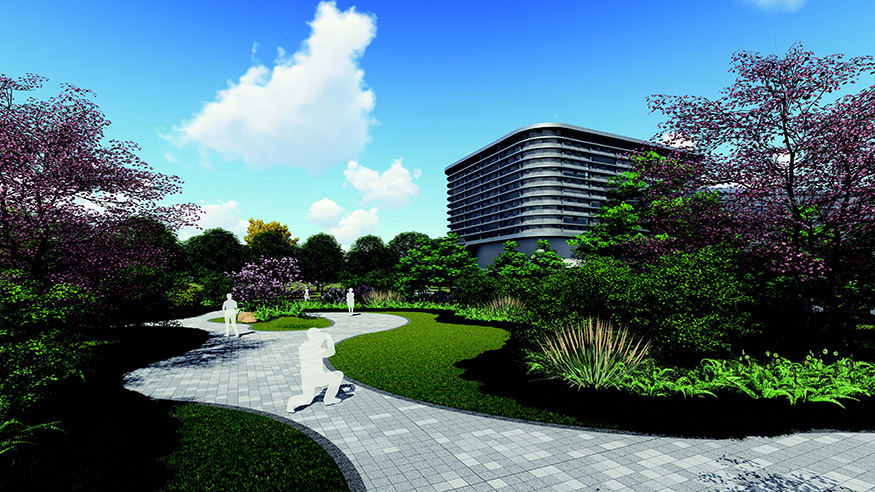 環保公司廠區園林景觀設計